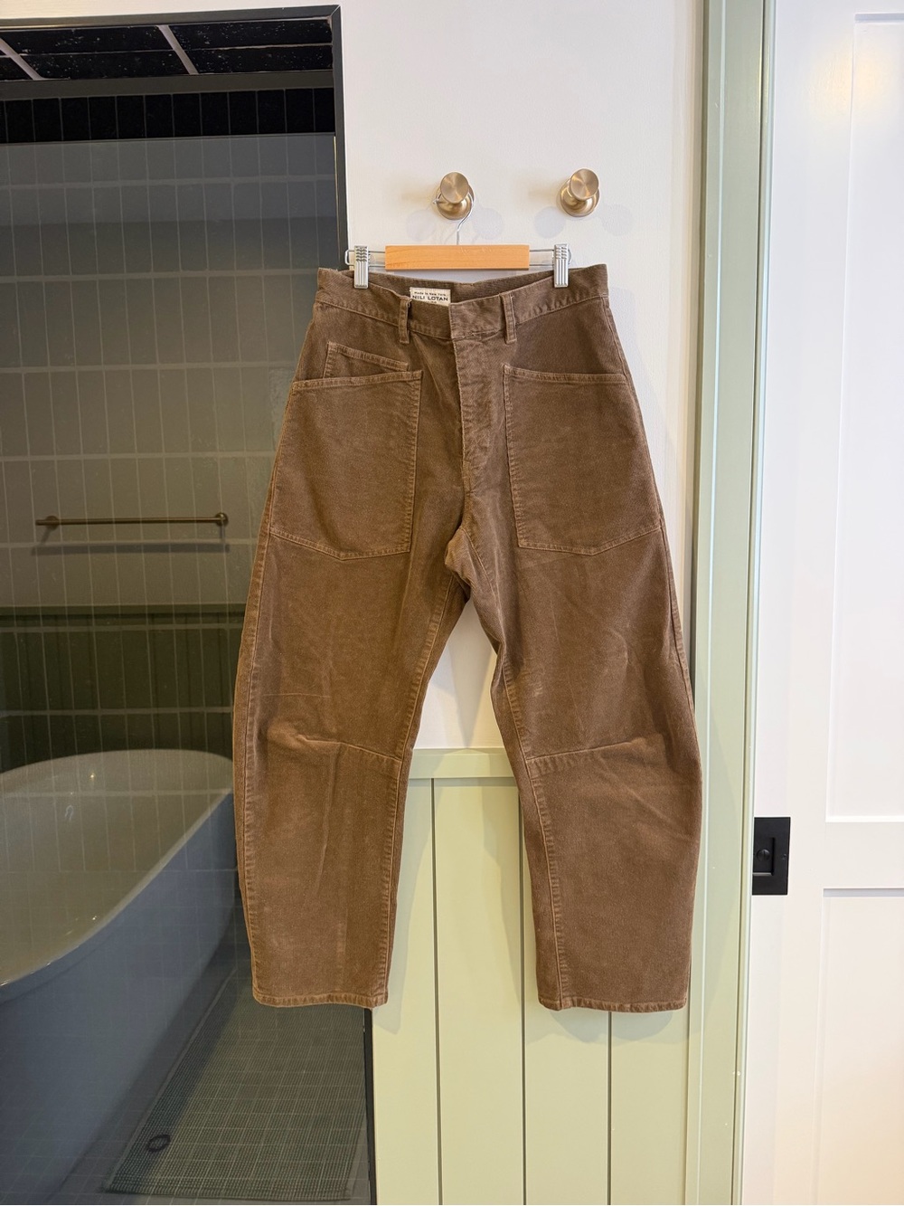 Nili Lotan Brown Corduroy Carpenter Pants
